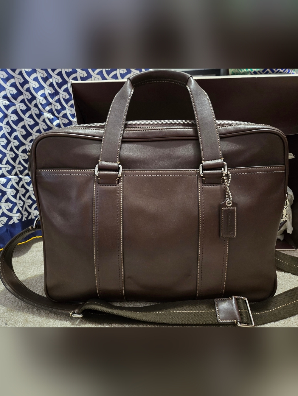 Coach Commuter Leather Men's Bag-- 2009. NWT, Mahogany